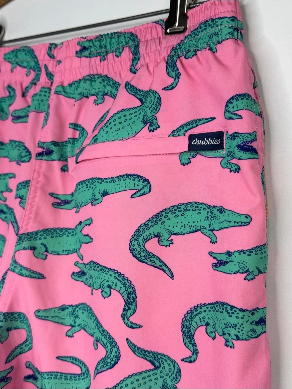 Chubbies‎ The Glades Classic Swim Trunk Pink Alligator Size Small 7” inseam
